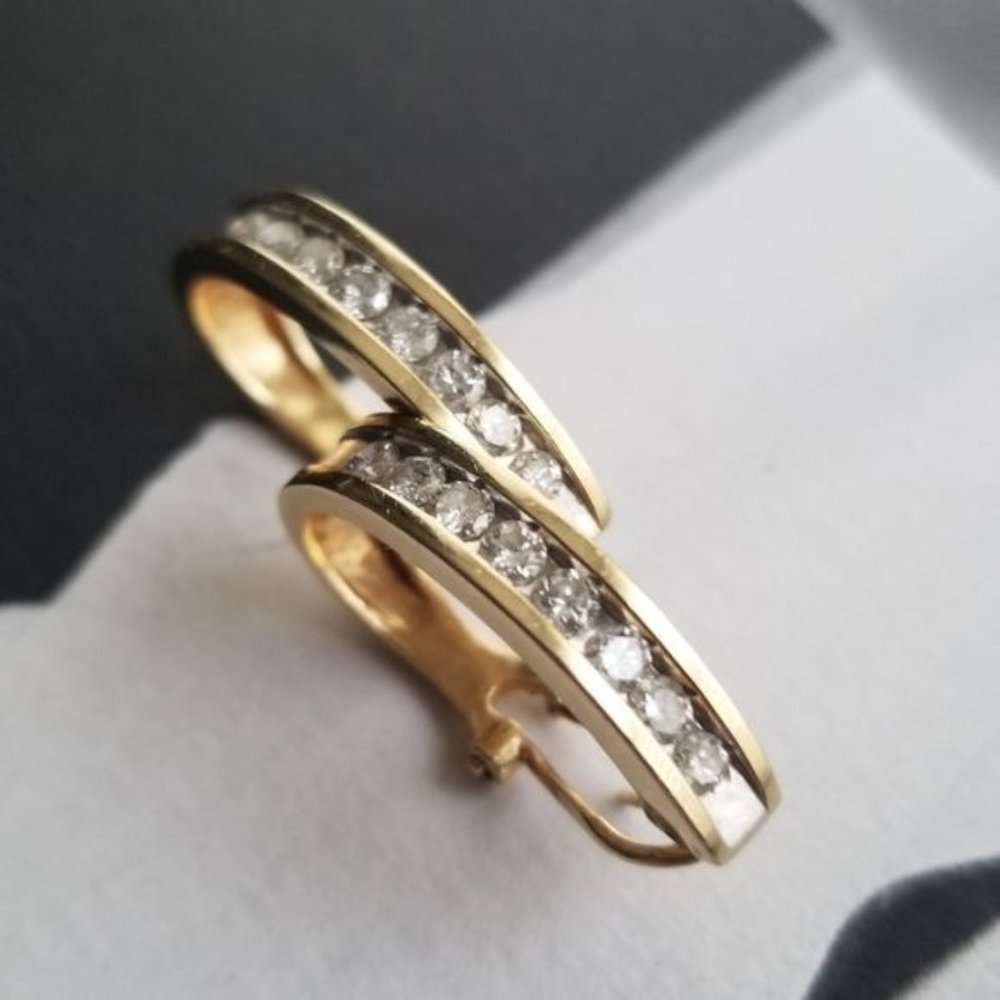 DIAMOND EARRINGS 14KT YELLOW GOLD